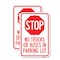 Signmission Parking Lot Rules Sign Stop - No Trucks or Buses in Par, 12'' X 18'', Heavy Gauge Aluminum, 2PK A-1218-2PACK-23430 - alternate 1