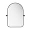 Homeroots 36" Black Metal Arch Framed Accent Mirror 691626 - alternate 1