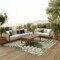 Homeroots 9' X 12' Ivory And Green Floral Indoor Outdoor Area Rug 548115 - alternate 8