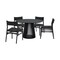 Homeroots Five Piece Black Round Dining Set with Four Chairs 571724 - alternate 9