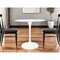 Homeroots 32" White Rounded Marble And Metal Pedestal Base Dining Table 520849 - alternate 15