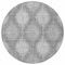Homeroots 8' Gray Silver And Charcoal Round Ikat Washable Indoor Outdoor Area Rug 589154 - alternate 7