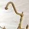 Kingston Brass Single-Handle Kitchen Faucet with Brass Side Sprayer, Brushed Brass GSY7707ACLBS - alternate 6