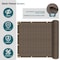 Wrightmaster 3 ft. x 10 ft. Brown Balcony Privacy Fence Screen with UV Blockage for Balcony Porch Patio Deck Yard ZR-0310BW - alternate 4
