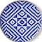 Homeroots 20in Blue and Natural Wicker Round Geo Arrow Handmade Basket Tray 476493 - alternate 5