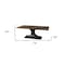Homeroots 79" Brown And Black Solid Wood And Metal Pedestal Base Dining Table 380462 - alternate 5