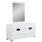 Homeroots Four Piece White Solid Wood Bedroom Set With Mirror 343981 - alternate 4