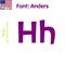 Aacc Self-Adhesive Vinyl Letter: H, Scale: 4 cm. Color: Purple Font: Anders by, 8PK AACC-Anders-UH-Purple-M4x8 - alternate 1