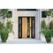 Vdomdoors Aluminum Door Cynex 6116 Black Entry Steel Metal Modern Painted W16+36+16xH80 Left Inswing CYNEX6116EXD-OAK-W16+36+16xH80-LH-I - alternate 6