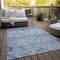 Homeroots 10' X 14' Sky Blue And Denim Blue Floral Washable Indoor Outdoor Area Rug 588869 - alternate 8
