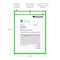 C-Line Products 9" x 12" Green Stitched Neon Shop Ticket Holders, 15/BX 43913 - alternate 6