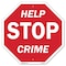 Signmission Help Stop Crime, 10 Inch X 10 Inch, Plastic Sign OC-P-10-72 - alternate 1