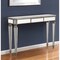 Homeroots 47" Silver and Gold Mirrored Glass Console Table With Drawer 568868 - alternate 1