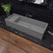 Alfi Brand 39 inch Grey Matte Above Mount Fireclay Bathroom Trough Sink AB39TRGM - alternate 1