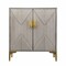 Homeroots 32in Gray Solid Wood Sideboard with Two Doors 401698 - alternate 1