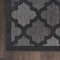 Homeroots 16' Charcoal And Black Trellis Indoor Outdoor Runner Rug 545221 - alternate 7
