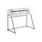 Homeroots 47" White and Black Wood and Metal Sled Computer Desk 489856 - alternate 9