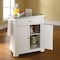 Crosley Alexandria Stainless Steel Top Portable Kitchen Island/Cart KF30022AWH - alternate 7