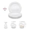 Smarty Had A Party 10" White with Gold Vintage Rim Round Disposable Plastic Dinner Plates (120 Plates), 120PK 860G-CASE - alternate 10