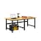 4Dock 94 in. W x 48 in. D 6-Leg Heavy Duty Workbench with Rubber Wood Tabletop WB601-9648-RB - alternate 1