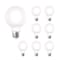Bulbrite 60-Watt Equivalent Dimmable Milky Filament G25 Medium E26 LED Light Bulb, 4000K, 8PK 861632 - alternate 1