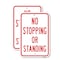 Signmission No Stopping Or Standing, 12'' X 18'' 2 Signs, Heavy Gauge Aluminum, 2PK A-1218-2PACK-24966 - alternate 1