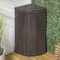 Happimess Chloe 15.56-Gallon All-Weather Wicker/Metal Corner Hideaway Outdoor Trash Can Brown HPM1200A - alternate 1