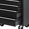 Homeroots 15" Black Multi-Tier Steel Rolling Cabinet With Lid 714601 - alternate 5