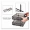 Mind Reader Stackable Paper Desk Tray Organizer, Letter Size, 10 x 13.5 x 2.5, Black, 2PK ESTACK2-BLK - alternate 6