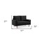 Homeroots 57" Black And Dark Brown Velvet Loveseat and Toss Pillows 543712 - alternate 5