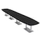 Skutchi Designs Arc Boat Conference Table, 45 in W, 264 in L, Black HAR-ABOT-48x264-DOU-U999ST19 - alternate 1