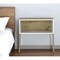 Homeroots 24" White and Oak Faux Wood Nightstand 478270 - alternate 5
