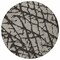 Homeroots 8' Round Black and White Round Abstract Washable Non Skid Indoor Outdoor Area Rug 559240 - alternate 9
