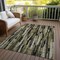 Homeroots 5' X 8' Brown Black And Green Striped Washable Indoor Outdoor Area Rug 603210 - alternate 6