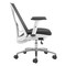 Homeroots Black Silver and White Adjustable Height Swivel Rolling Office Chair 572164 - alternate 8