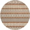 Homeroots 8' Chocolate And Taupe Round Quatrefoil Washable Indoor Outdoor Area Rug 583218 - alternate 6
