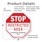 Signmission Stop Restricted Area Authorized Per, 6 Inch X 6 Inch, Plastic Sign OC-P-6-273 - alternate 5