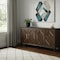 Homeroots 66in Brown Wood Carved Geometric Accent Cabinet With Four Doors 691654 - alternate 6