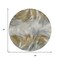 Homeroots 8' Pewter And Silver Round Abstract Washable Indoor Outdoor Area Rug 631349 - alternate 5