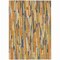 Homeroots 3' X 5' Orange And Beige Striped Washable Indoor Outdoor Area Rug 609042 - alternate 1