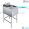 Amgood 22 in. x 18 in. Mixology Station - Underbar Hand Sink with Glass Rinser and Dipper Well UMS-2218-Z - alternate 7
