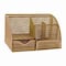 Martha Stewart Ryder Gold Mesh Metal Small Desktop Organizer for Office Accessories, Notebooks, Pen Holder & Drawer HH-OHD05-GLD-MS - alternate 1