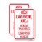 Signmission High Car Prowl Area Remove Valuables Lock Your Vehicle, 12'' X 18'', Heavy Gauge Aluminum, 2PK A-1218-2PACK-23907 - alternate 1