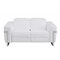 Homeroots 65in White And Silver Italian Leather Power Reclining Loveseat 482201 - alternate 1
