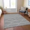 Homeroots 9' X 12' Gray And Silver Geometric Washable Indoor Outdoor Area Rug 610713 - alternate 8