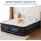 Yssoa Simple Deluxe Twin Camping Air Mattress with Built-in Electric High-Speed Pump, 18in Bed Height, Bl 3A88HKMATSAIRTWIN18BLK - alternate 6