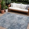 Homeroots 8' X 10' Blue Abstract Washable Non Skid Indoor Outdoor Area Rug 564239 - alternate 1