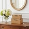 Homeroots Set of Two Brown And Black Faux Rattan Nesting Storage Boxes With Lids, 2PK 712931 - alternate 8