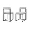 Homeroots Set of Two Gray And Black Upholstered Polyester Open Back Dining Side Chairs 569415 - alternate 9