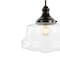 Jonathan Y Schoolhouse 14" 1-Light Bohemian Farmhouse Iron/Glass LED Pendant, Oil Rubbed Bronze/Clear JYL7585A - alternate 10